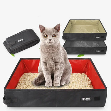 PetLoove - Portable Foldable Travel Litter Box for Cats